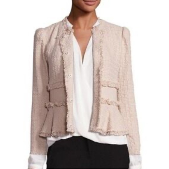 Rebecca Taylor Tweed Peplum Jacket Size 12 - Picture 1 of 6